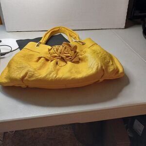 Paolo Masi Genuine Yellow Floral Leather bag Italy